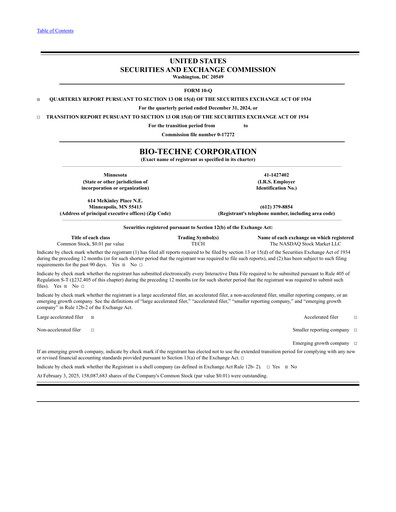 Thumbnail Bio-Techne Quarterly Report 2025-q2