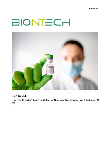 Miniature BioNTech Rapport trimestriel 2022-q3