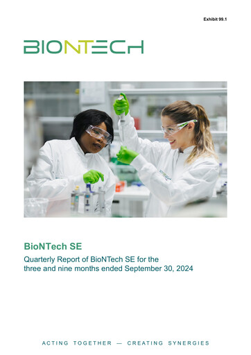 Miniature BioNTech Rapport trimestriel 2024-q3