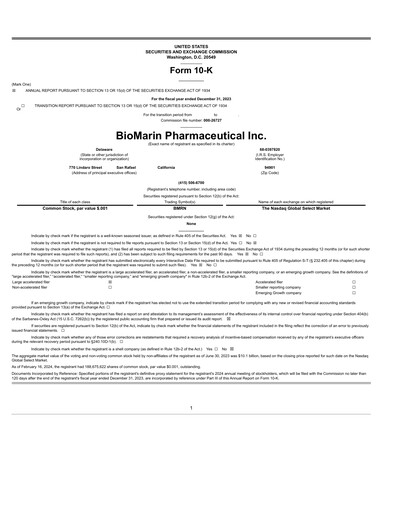 Thumbnail BioMarin Pharmaceutical Annual Report 2023
