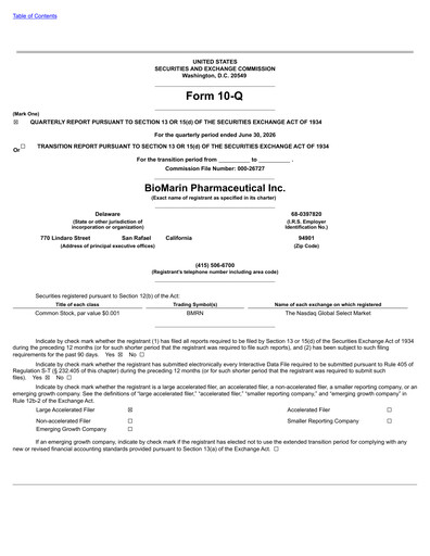 Thumbnail BioMarin Pharmaceutical Quarterly Report 2026-q2