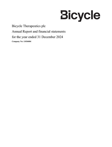 Miniature Bicycle Therapeutics Rapport annuel 2024