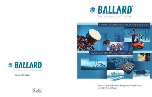 Thumbnail Ballard Power Systems
 Annual Report 2013