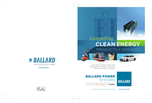 Thumbnail Ballard Power Systems
 Annual Report 2014