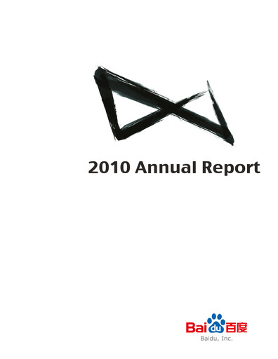 Thumbnail Baidu Annual Report 2010