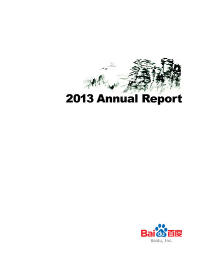 Thumbnail Baidu Annual Report 2013