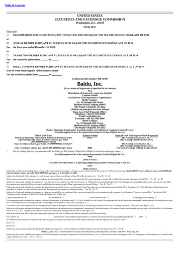 Thumbnail Baidu Annual Report 2021