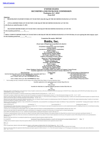 Thumbnail Baidu Annual Report 2022