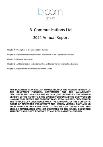 Thumbnail B Communications
 Annual Report 2024