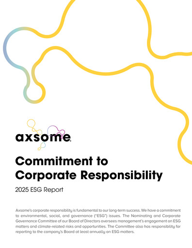 Miniature Axsome Therapeutics
 Rapport ESG 2025