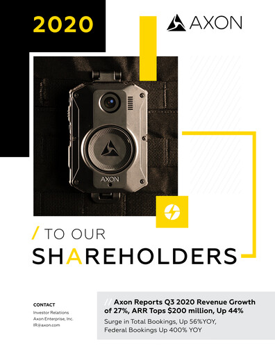 Thumbnail Axon Enterprise
 Quarterly Report 2020-q3