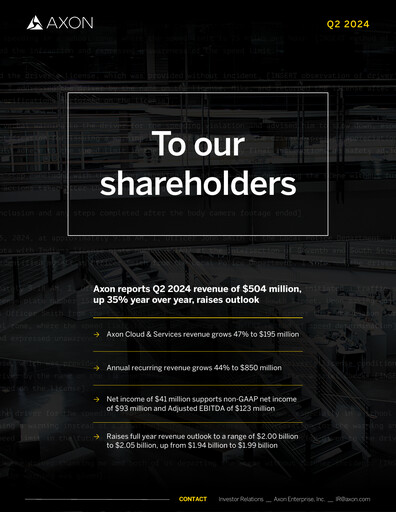 Thumbnail Axon Enterprise
 Quarterly Report 2024-q2