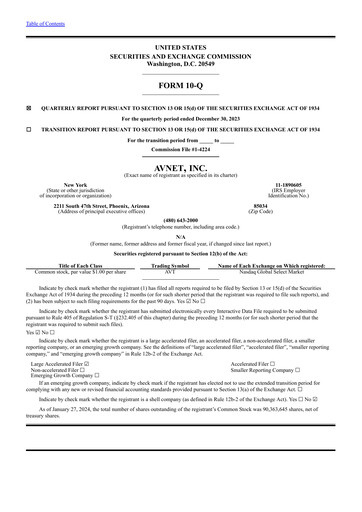 Thumbnail Avnet Quarterly Report 2024-q2