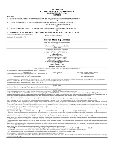 Thumbnail Yatsen Holding Annual Report 2024