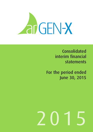 Thumbnail Argenx
 Half-year Report 2015-h1