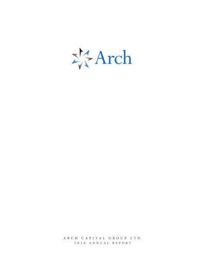 Thumbnail Arch Capital Annual Report 2016