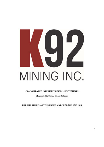Thumbnail K92 Mining Quarterly Report 2019-q1