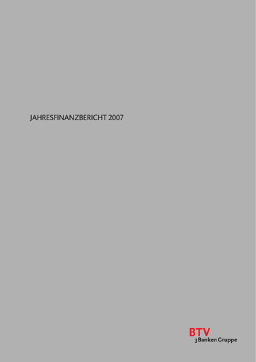 Thumbnail Bank für Tirol und Vorarlberg Financial Statement 2007