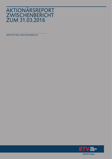 Thumbnail Bank für Tirol und Vorarlberg Quarterly Report 2016-q1