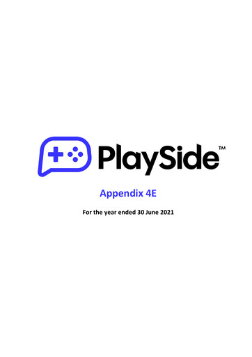 Miniature PlaySide Studios Rapport annuel 2021