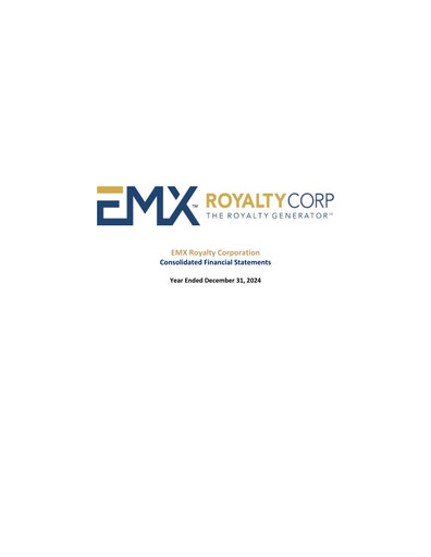 Thumbnail EMX Royalty
 Financial Statement 2024
