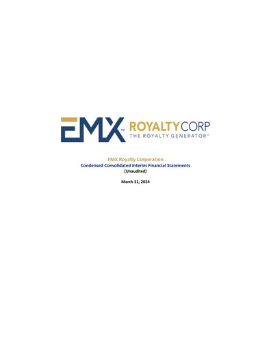 Vorschaubild EMX Royalty
 Quartalsbericht 2024-q1