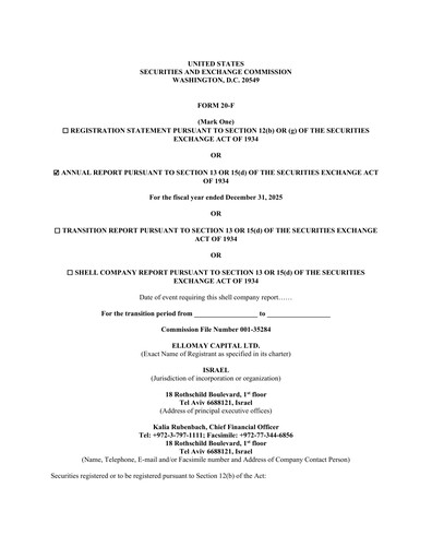 Thumbnail Ellomay Capital
 Annual Report 2025