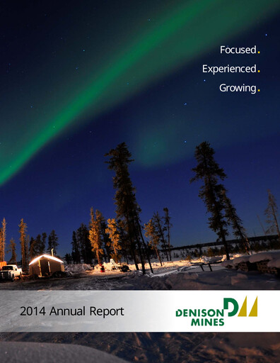 Thumbnail Denison Mines
 Annual Report 2014