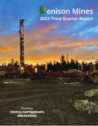 Thumbnail Denison Mines
 Quarterly Report 2022-q3