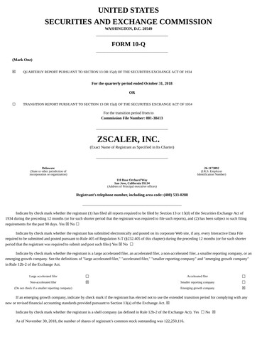 Vorschaubild Zscaler Quartalsbericht 2019-q1