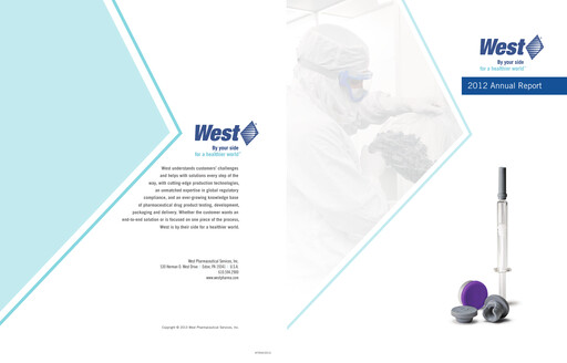 Thumbnail West Pharmaceutical Services Annual Report 2012