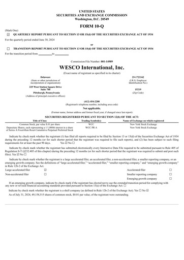 Thumbnail WESCO International
 Quarterly Report 2024-q2