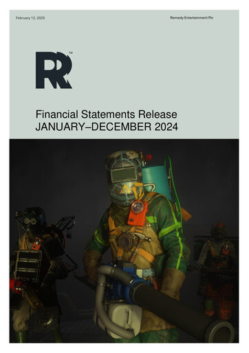 Thumbnail Remedy Entertainment Financial Report 2024