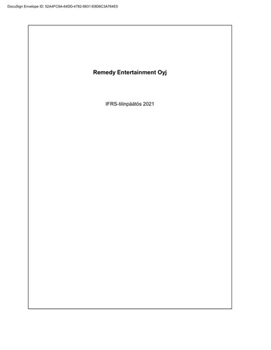 Miniature Remedy Entertainment Bilan financier 2021