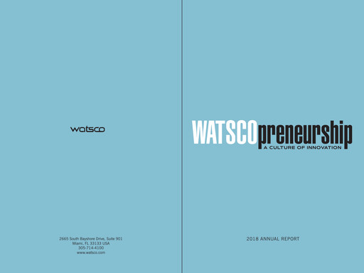 Vorschaubild Watsco
 Jahresbericht 2018