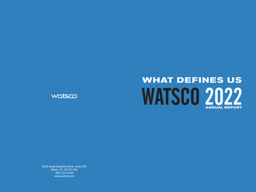 Vorschaubild Watsco
 Jahresbericht 2022