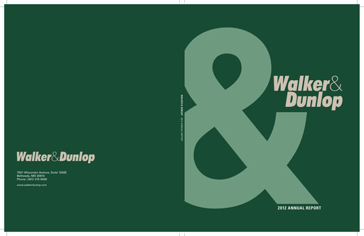 Thumbnail Walker & Dunlop

 Annual Report 2012