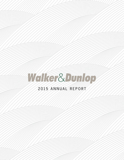 Thumbnail Walker & Dunlop

 Annual Report 2015