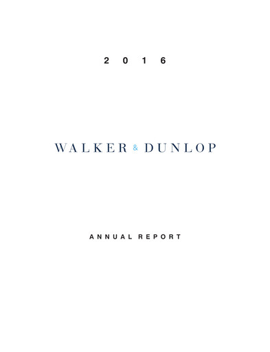 Thumbnail Walker & Dunlop

 Annual Report 2016