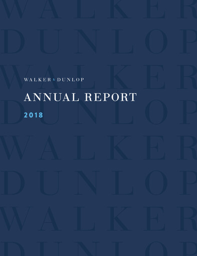 Thumbnail Walker & Dunlop

 Annual Report 2018