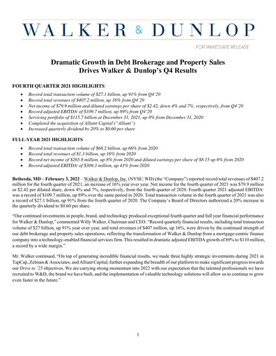 Thumbnail Walker & Dunlop

 Quarterly Report 2021-q4