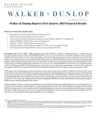 Thumbnail Walker & Dunlop

 Quarterly Report 2025-q1