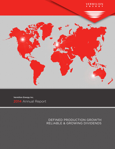 Thumbnail Vermilion Energy
 Annual Report 2014