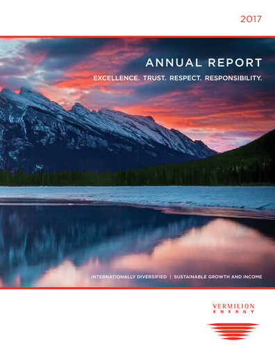 Thumbnail Vermilion Energy
 Annual Report 2017
