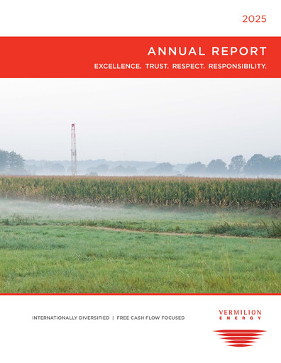 Thumbnail Vermilion Energy
 Annual Report 2025