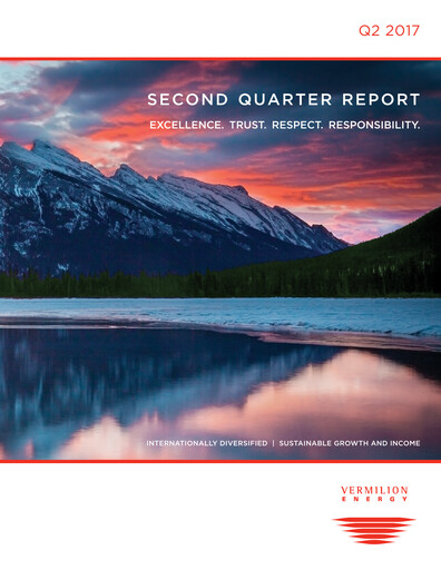 Thumbnail Vermilion Energy
 Quarterly Report 2017-q2