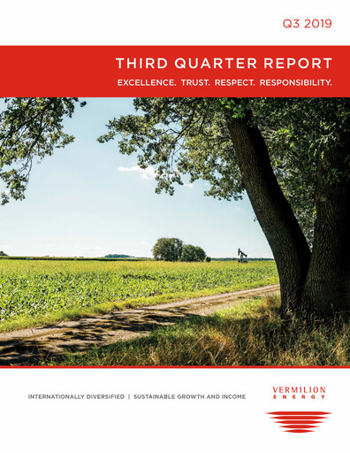 Thumbnail Vermilion Energy
 Quarterly Report 2019-q3