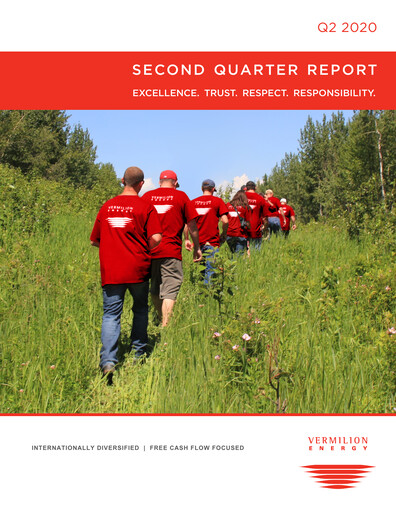 Thumbnail Vermilion Energy
 Quarterly Report 2020-q2