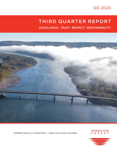 Thumbnail Vermilion Energy
 Quarterly Report 2024-q3