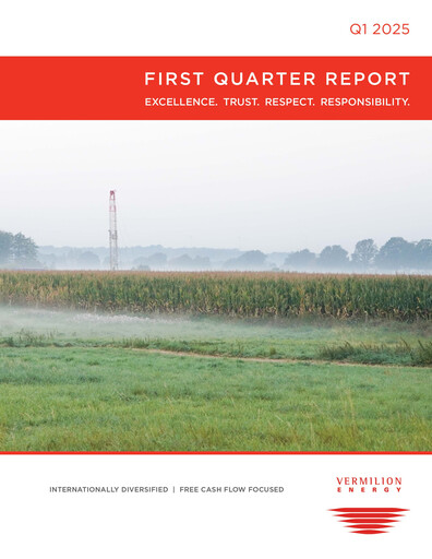 Thumbnail Vermilion Energy
 Quarterly Report 2025-q1